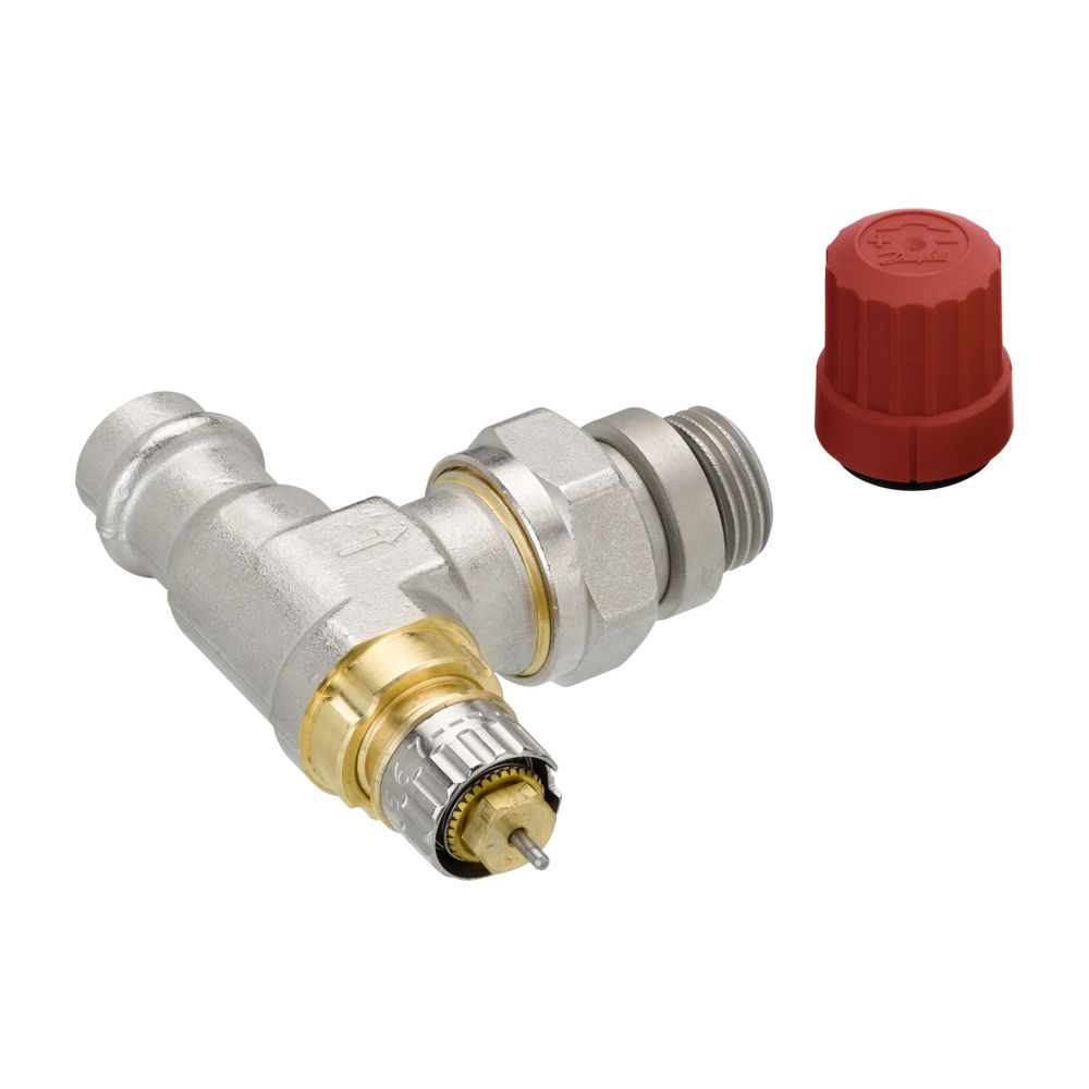 Danfoss Ventilgehäuse RA-N, DN 15, Pressfit R 1/2", Eckausführung, matt vernickelt, 0... DANFOSS-013G3237 5702420091709 (Abb. 6)