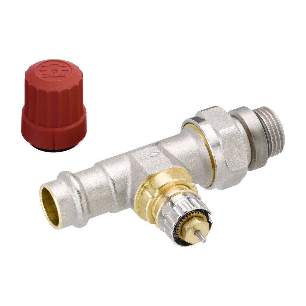 Danfoss Ventilgehäuse RA-N, DN 15, Pressfit R 1/2", Durchgangsausführung, matt vernic... DANFOSS-013G3238 5702420091730 (Abb. 3)