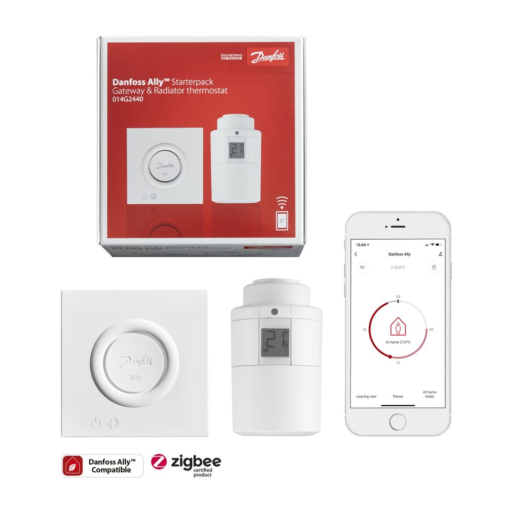 Danfoss Thermostat Ally elektronisch, ZigBee, 5-35 Grad C, PID-Regler, für RA und M3... DANFOSS-014G2420 5702425245008 (Abb. 11)