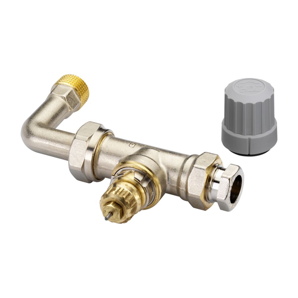 Danfoss Ventilgehäuse RA-KE Durchgangsausführung mit Bogen, R 1/2", 013G3362... DANFOSS-013G3362 5702420031781 (Abb. 6)