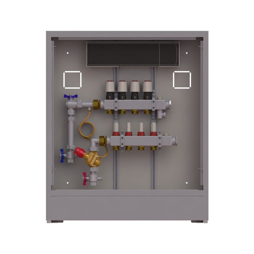 Danfoss Verteilerstation UnoFloor Basic 4L, 4 Heizkreise, links, mit WMZ-Set, 230V, 0... DANFOSS-088X3104 5702425243769 (Abb. 2)
