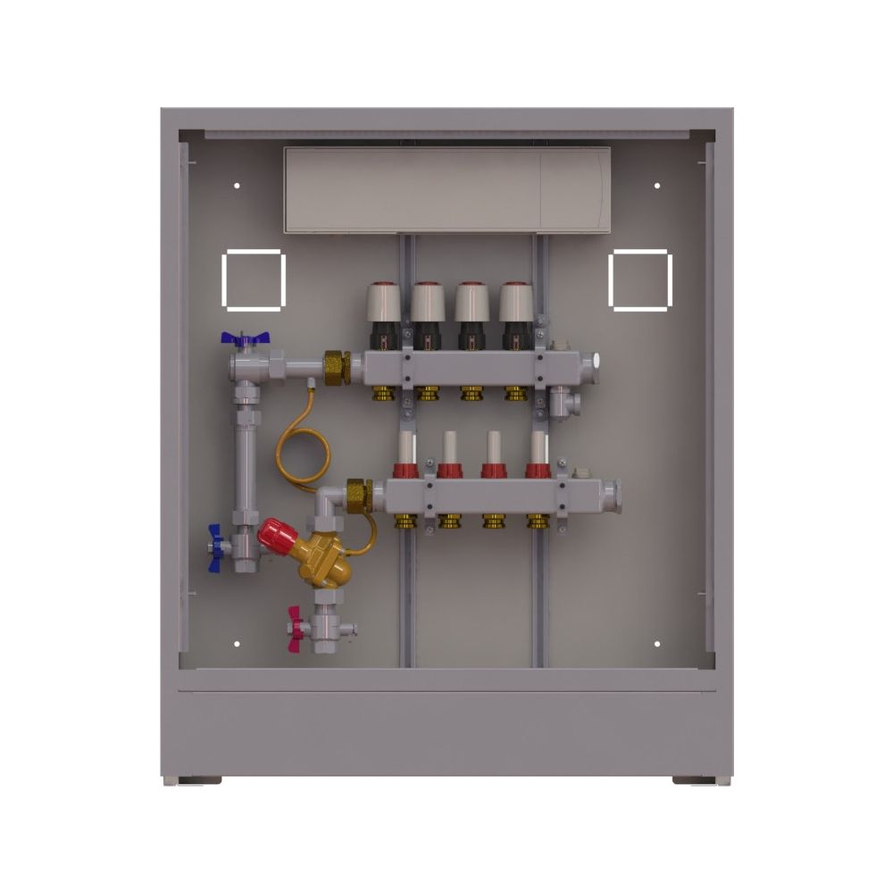 Danfoss Verteilerstation UnoFloor Comfort 4L, 4 Heizkreise, links, mit AB-PM-Set, 230... DANFOSS-088X3204 5702425243905 (Abb. 2)