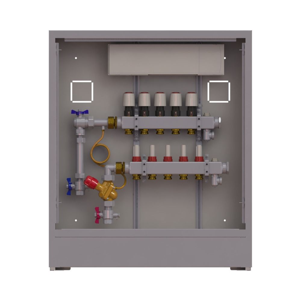 Danfoss Verteilerstation UnoFloor Comfort 5L, 5 Heizkreise, links, mit AB-PM-Set, 230... DANFOSS-088X3205 5702425243912 (Abb. 2)