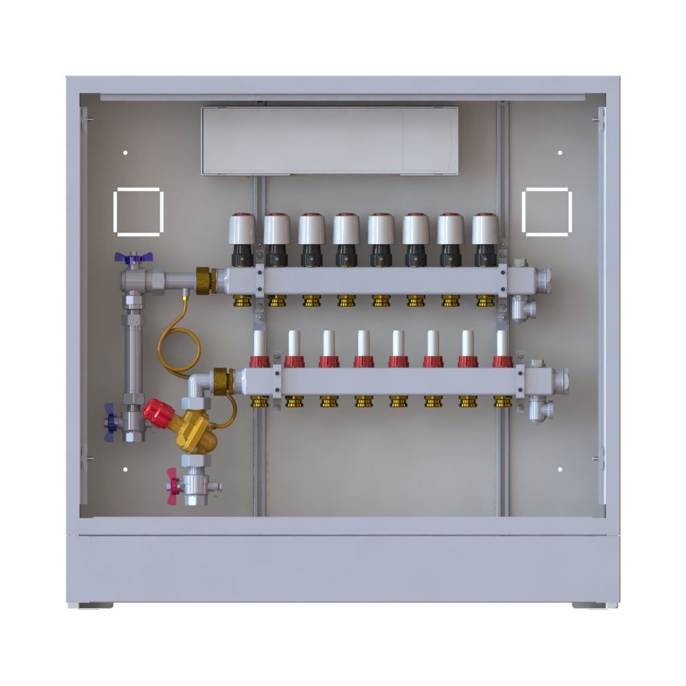 Danfoss Verteilerstation UnoFloor Comfort 8L, 8 Heizkreise, links, mit AB-PM-Set, 230... DANFOSS-088X3208 5702425243943 (Abb. 2)