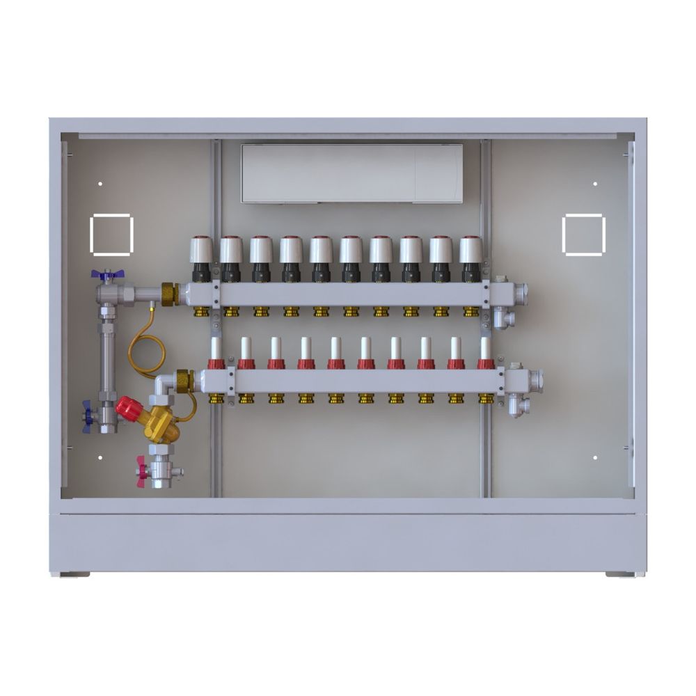 Danfoss Verteilerstation UnoFloor Comfort 10L, 10 Heizkreise, links, mit AB-PM-Set, 2... DANFOSS-088X3210 5702425243950 (Abb. 2)