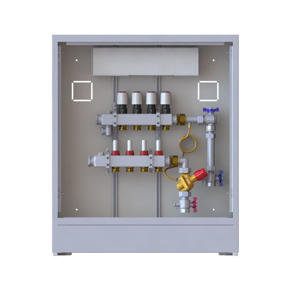 Danfoss Verteilerstation UnoFloor Comfort 4R, 4 Heizkreise, rechts, mit AB-PM-Set, 23... DANFOSS-088X3224 5702425243974 (Abb. 2)