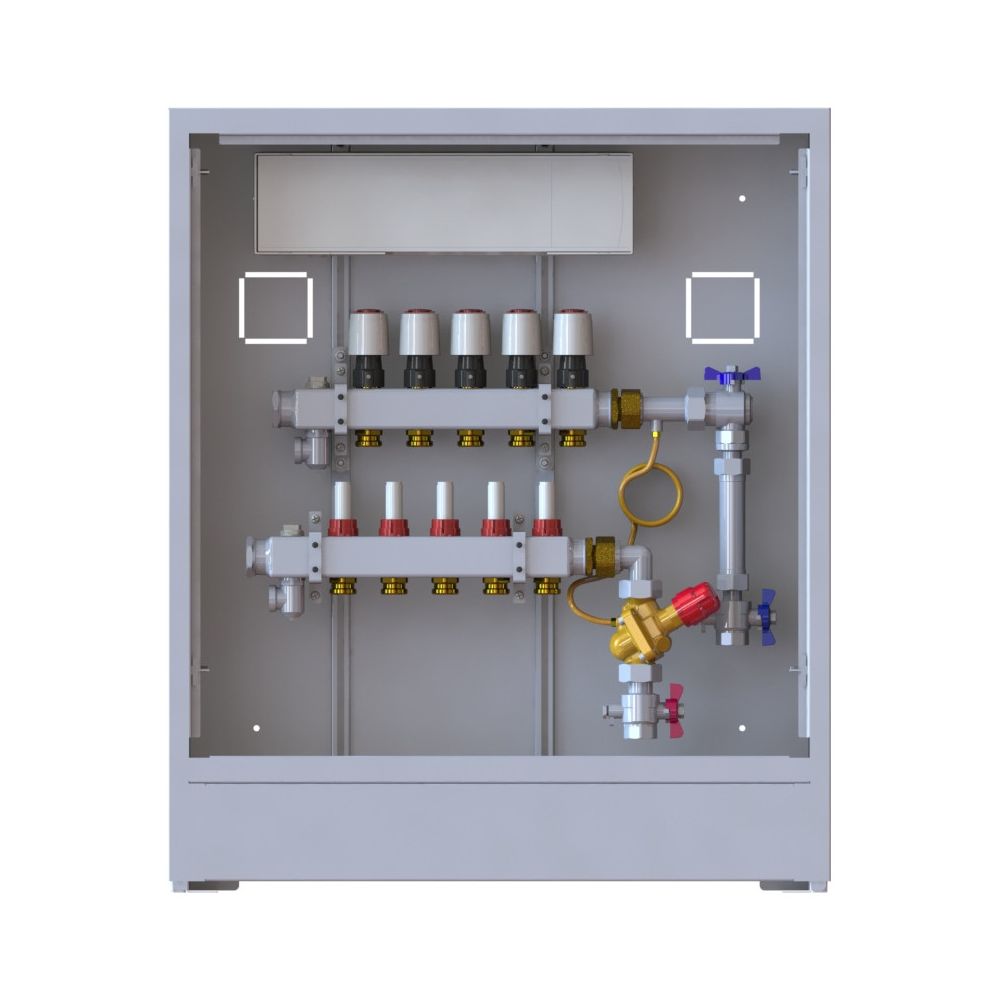 Danfoss Verteilerstation UnoFloor Comfort 5R, 5 Heizkreise, rechts, mit AB-PM-Set, 23... DANFOSS-088X3225 5702425243981 (Abb. 2)
