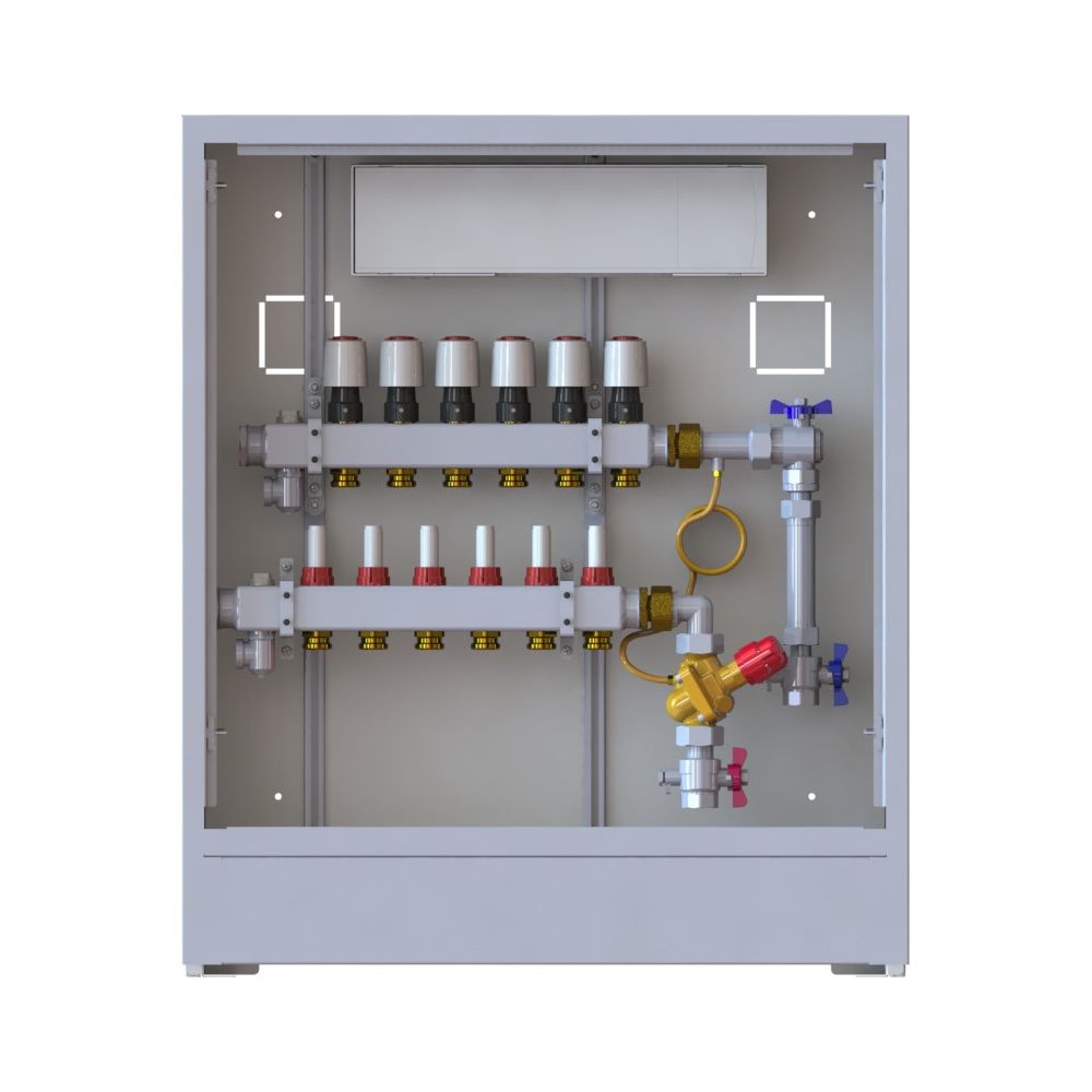 Danfoss Verteilerstation UnoFloor Comfort 6R, 6 Heizkreise, rechts, mit AB-PM-Set, 23... DANFOSS-088X3226 5702425243998 (Abb. 2)