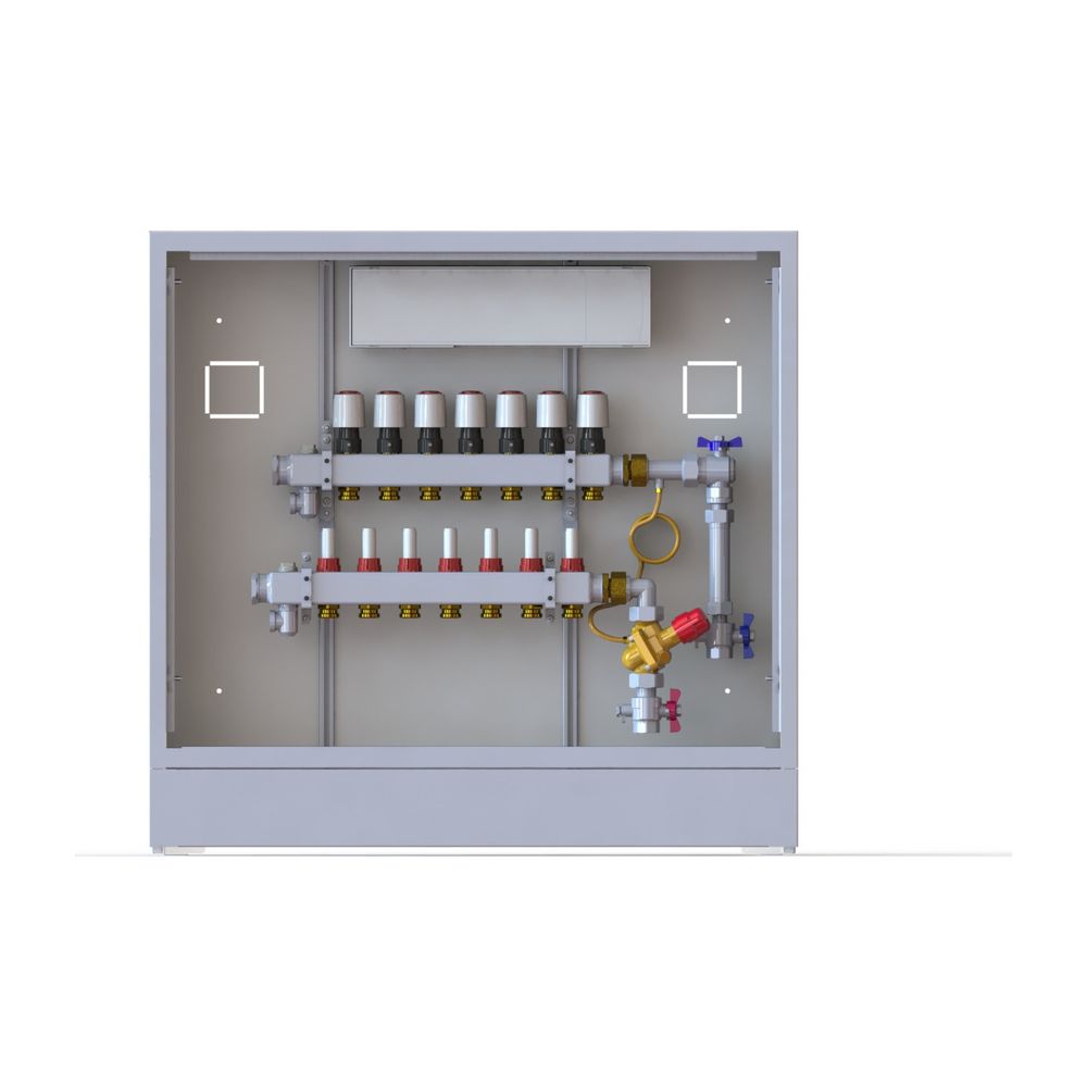 Danfoss Verteilerstation UnoFloor Comfort 7R, 7 Heizkreise, rechts, mit AB-PM-Set, 23... DANFOSS-088X3227 5702425244001 (Abb. 2)
