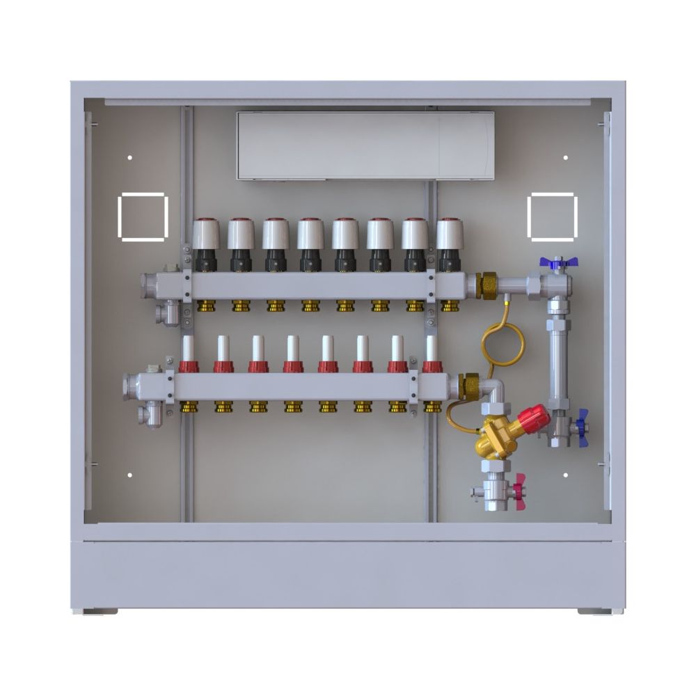 Danfoss Verteilerstation UnoFloor Comfort 8R, 8 Heizkreise, rechts, mit AB-PM-Set, 23... DANFOSS-088X3228 5702425244018 (Abb. 2)