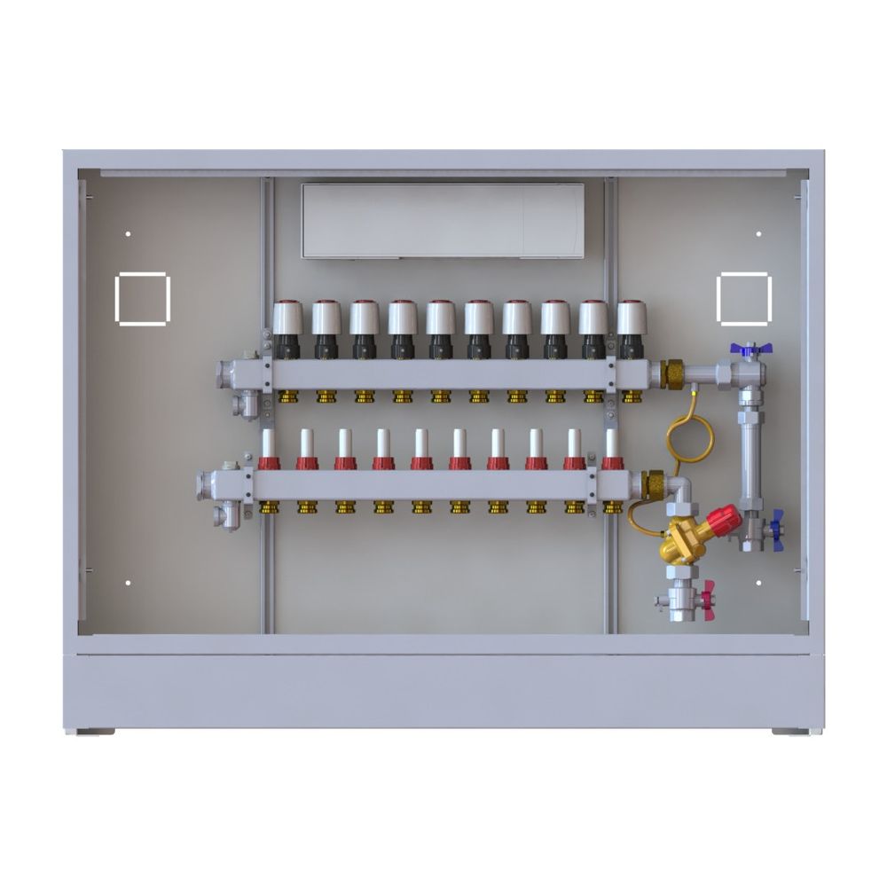 Danfoss Verteilerstation UnoFloor Comfort 10R, 10 Heizkreise, rechts, mit AB-PM-Set, ... DANFOSS-088X3230 5702425244025 (Abb. 2)