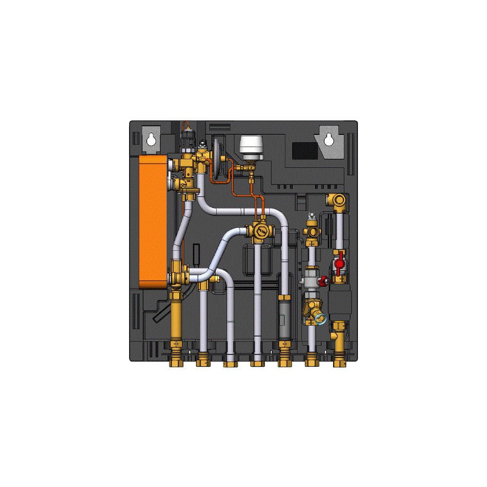 Danfoss Wohnungsstation Evoflat FSF Typ 3, 4-Leiter Version, 55kW, Dämmhaube, Kupfer,... DANFOSS-145B0503 5702424453718 (Abb. 2)