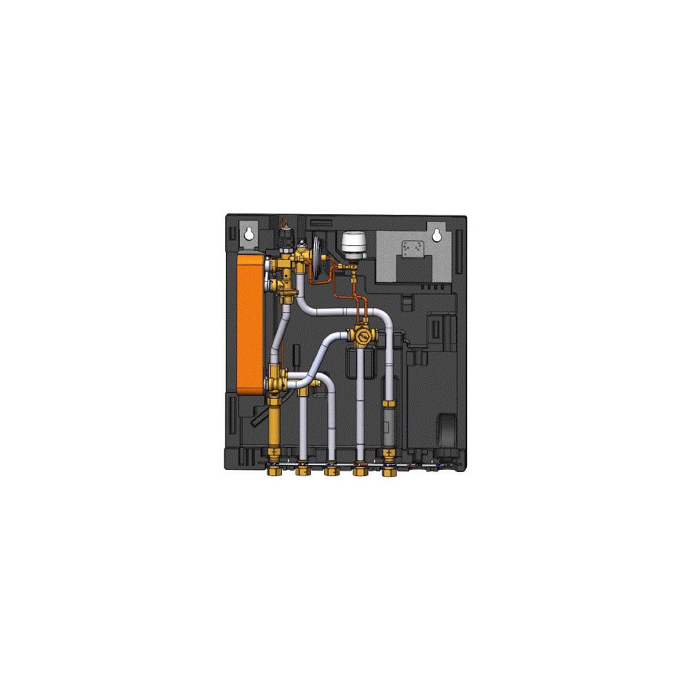Danfoss Wohnungsstation Evoflat WSS 1, ohne Heizung, 43kW, Dämmhaube, Kupfer, 145G019... DANFOSS-145G0190 5702424653910 (Abb. 3)