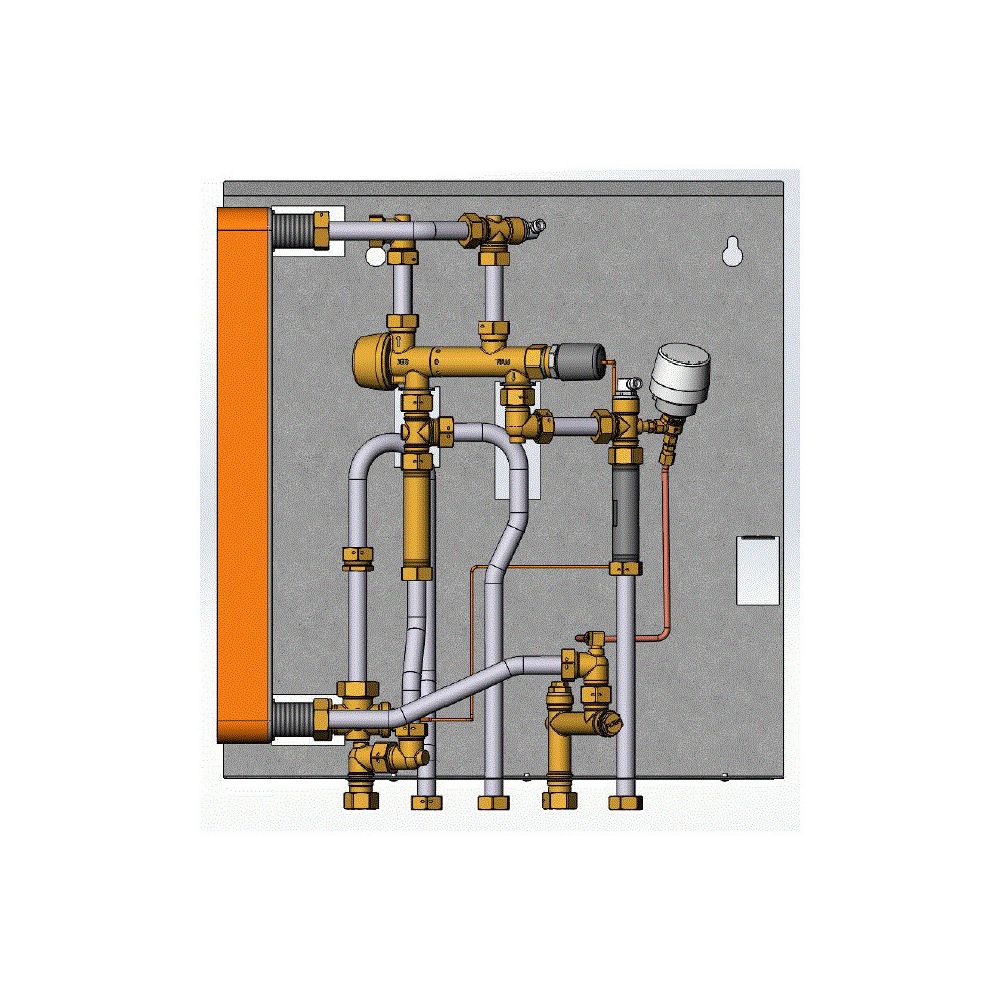 Danfoss Wohnungsstation AkvaLux WSS ohne Heizung, 78kW... DANFOSS-145G0224 5702424654030 (Abb. 6)