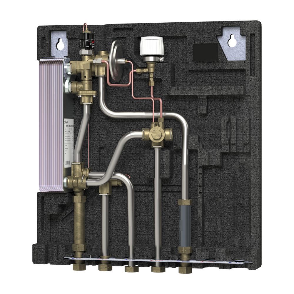 Danfoss Wohnungsstation Evoflat WSS 3, ohne Heizung, 55kW, Dämmhaube, Zirkulation, Ku... DANFOSS-145G0298 5702424654108 (Abb. 2)