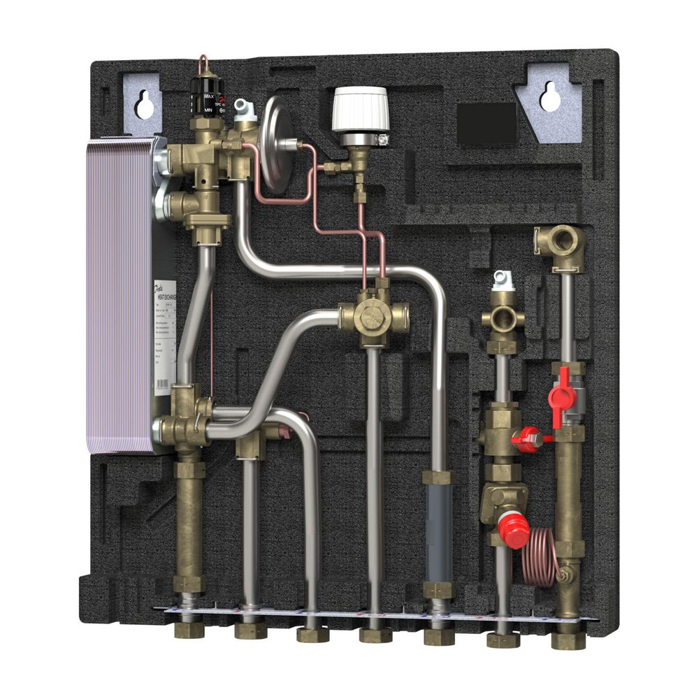 Danfoss Wohnungsstation Evoflat FSF Typ 3, 4-Leiter Version, 55kW, Dämmhaube, Kupfer,... DANFOSS-145B0503 5702424453718 (Abb. 6)