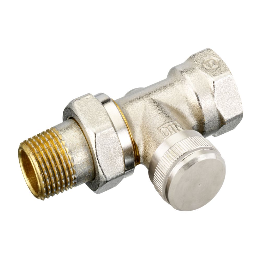 Danfoss Rücklaufverschraubung RLV 15, R 1/2", Durchgangsausführung, vernickelt, 003L0... DANFOSS-003L0144 5702420031002 (Abb. 2)