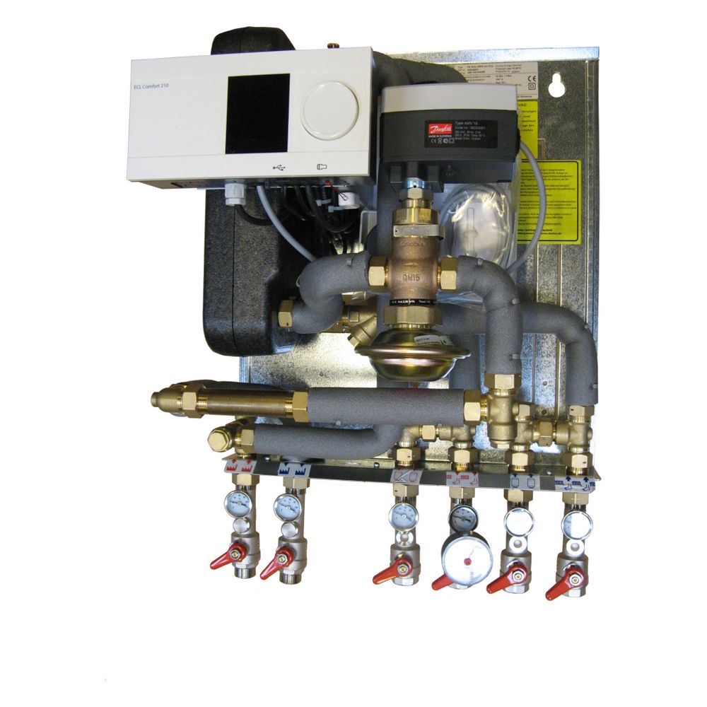 Danfoss Fernwärmekompaktstation VX-Solo ECL310 Weiß, 20kW, PN 16, 380x380x380mm, 004U... DANFOSS-004U8655 5702428524261 (Abb. 2)