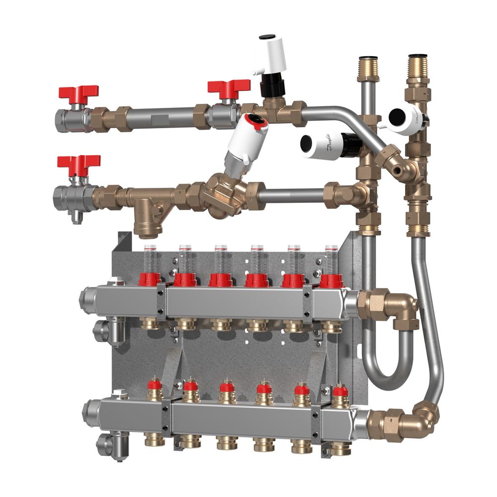 Danfoss Verteiler Typ CSG, 9 Heizkreise, für CDM-Modul, 145H0869... DANFOSS-145H0869 5702424588274 (Abb. 2)