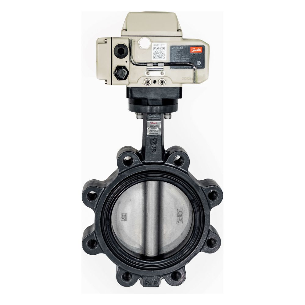Danfoss motorische Absperrklappe VFH2-LAO, Endflansch, DN 100, PN 16, Kvs 569m3/h, Gu... DANFOSS-003Z6375 5715162464410 (Abb. 6)