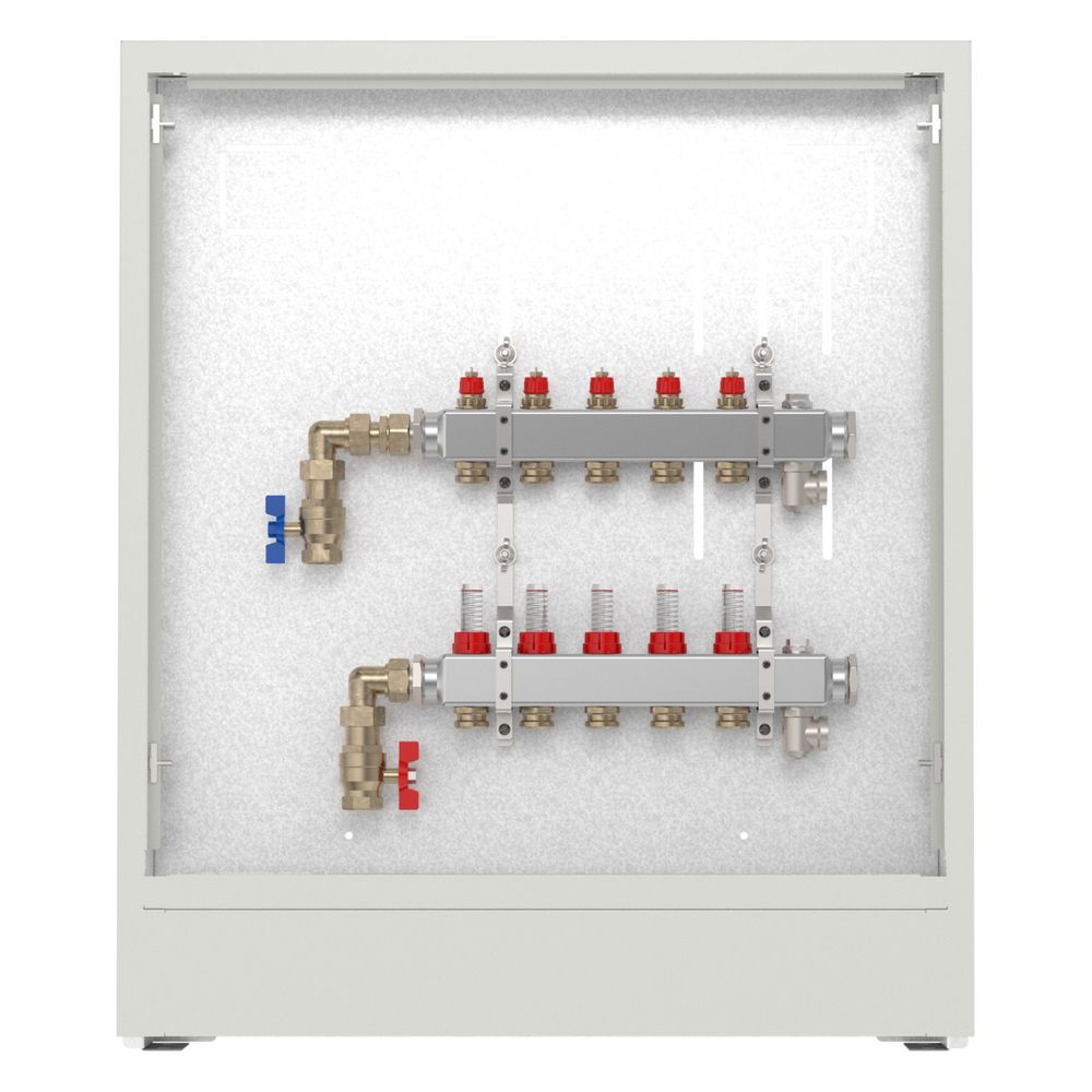 Danfoss Verteilerstation UnoFloor Light, 6 Heizkreise, links, mit Durchflussanzeige u... DANFOSS-088X3706 5715162379684 (Abb. 2)