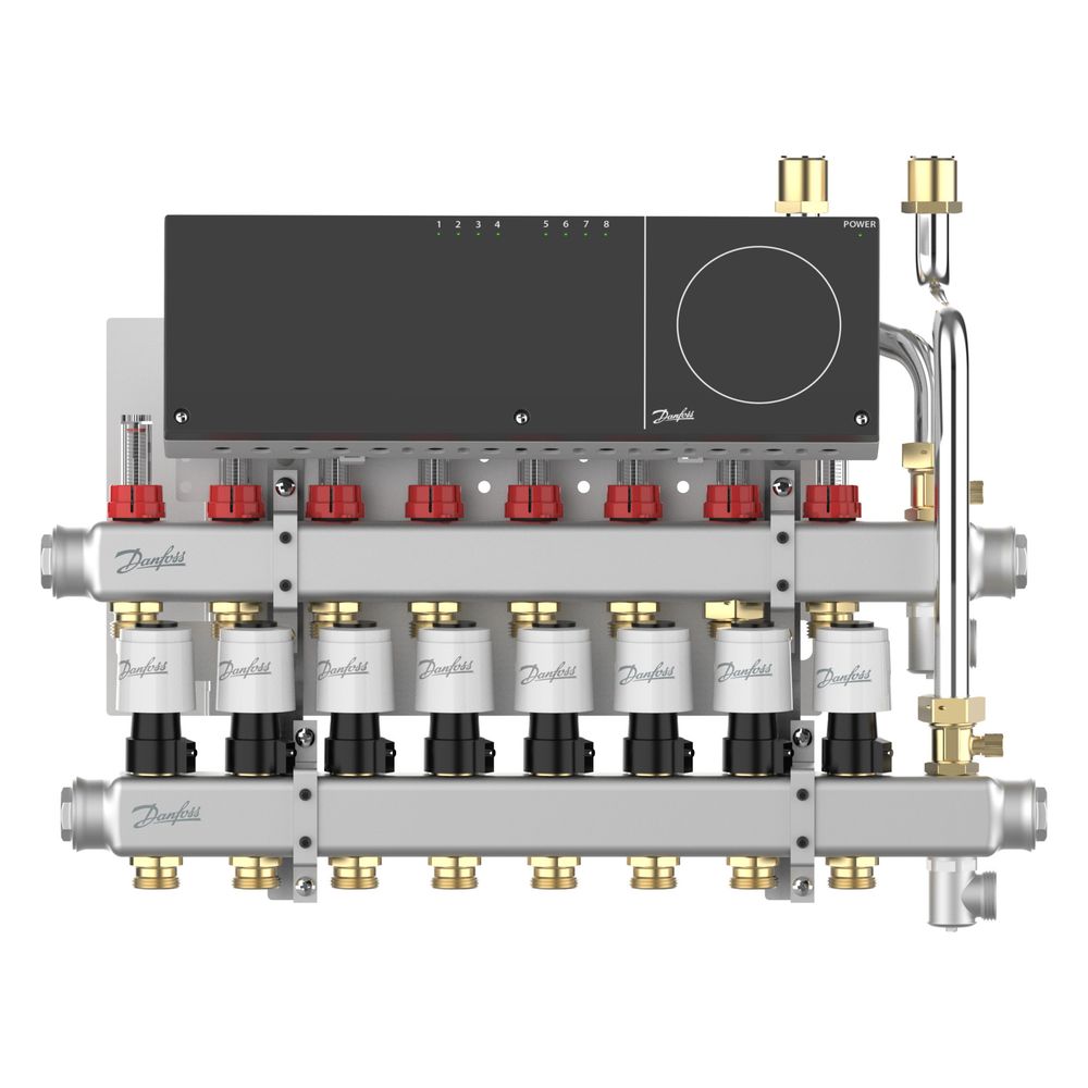 Danfoss Verteilersystem SGC-VX-F, für EvoFlat VX-F, 4 Heizkreise, 145H0984... DANFOSS-145H0984 5702424689124 (Abb. 2)