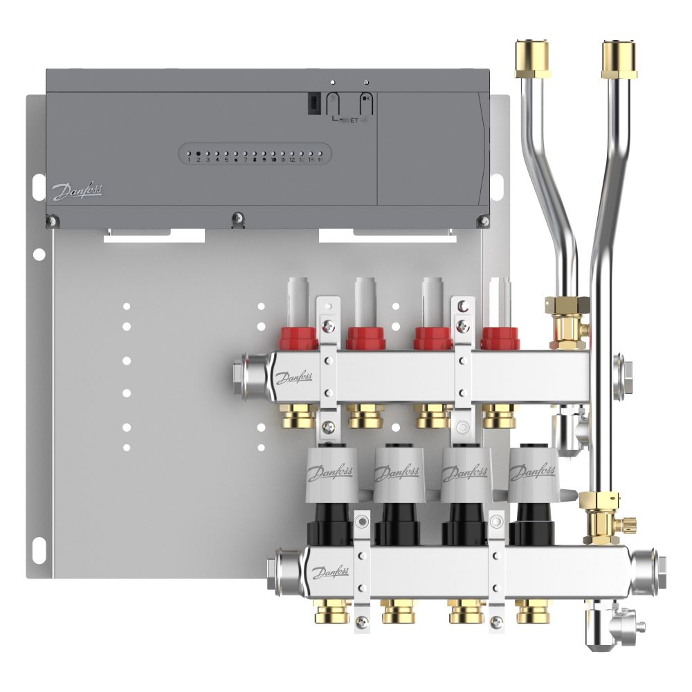 Danfoss Fußbodenheizungsverteiler SGCi Edelstahl, 4 Heizkreise, 230V, 145H1944... DANFOSS-145H1944 5715162905722 (Abb. 4)