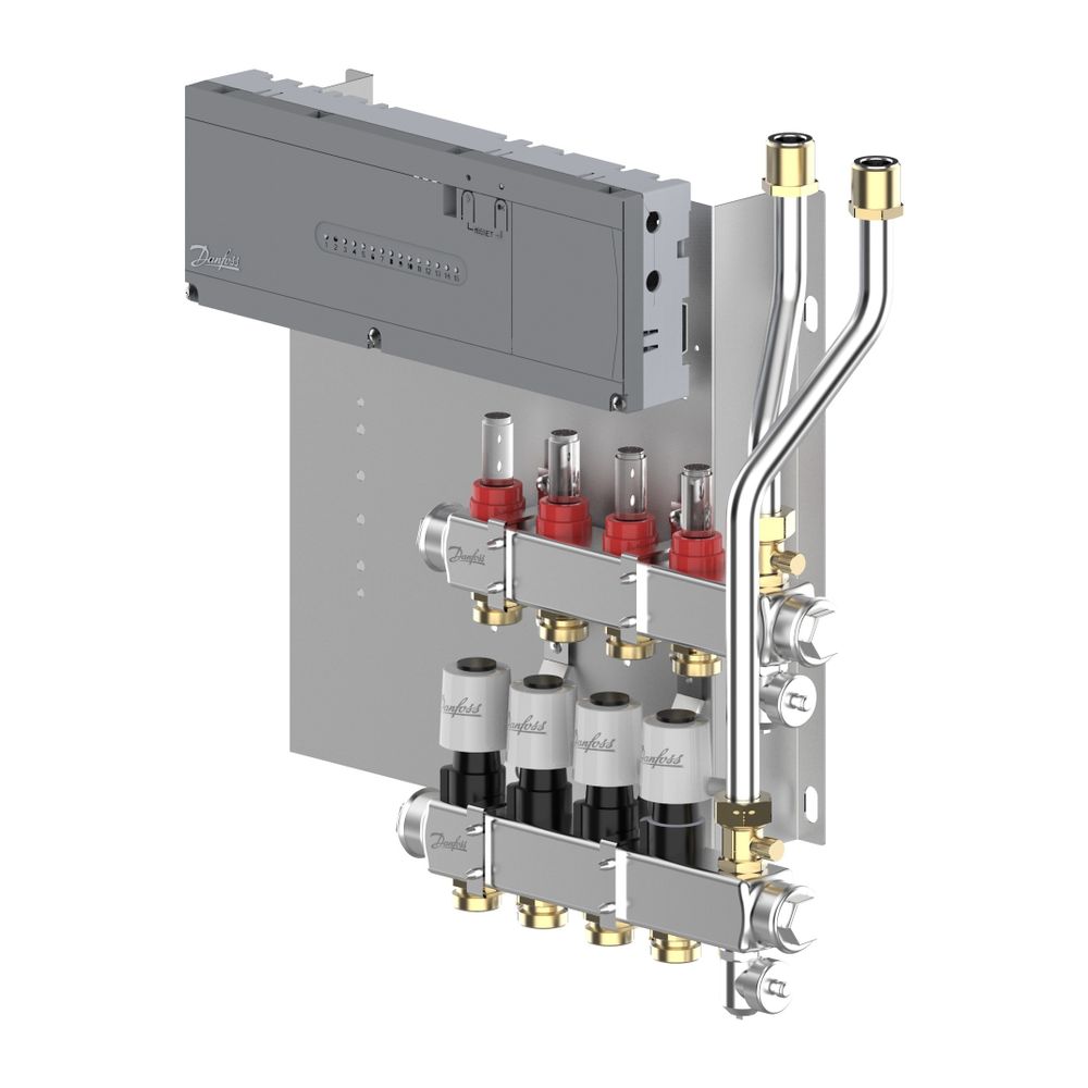 Danfoss Fußbodenheizungsverteiler SGCi Edelstahl, 4 Heizkreise, 230V, 145H1944... DANFOSS-145H1944 5715162905722 (Abb. 3)