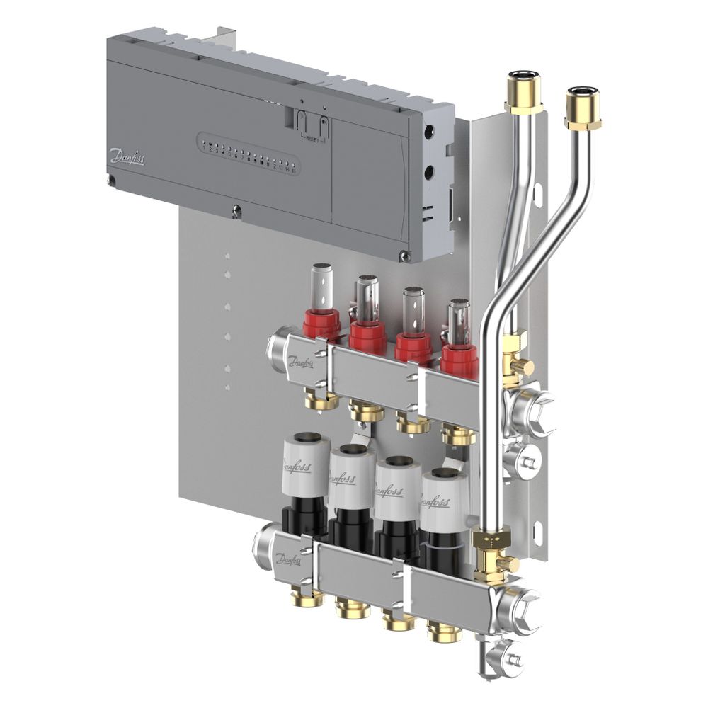Danfoss Fußbodenheizungsverteiler SGCi Edelstahl, 4 Heizkreise, 230V, 145H1944... DANFOSS-145H1944 5715162905722 (Abb. 6)