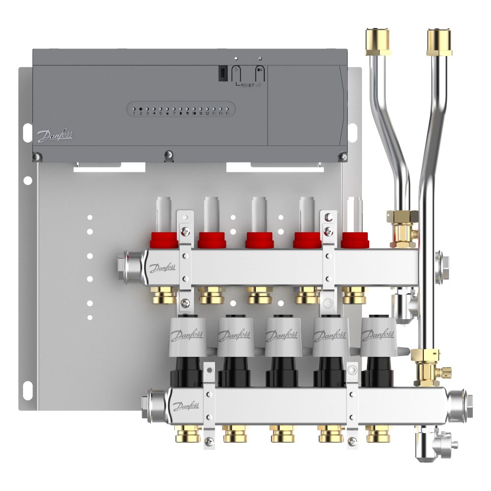 Danfoss Heizkreisverteiler SGCi, mit 5 Heizkreisen und Hauptregler Icon2 230V, für Wo... DANFOSS-145H1945 5715162905739 (Abb. 4)