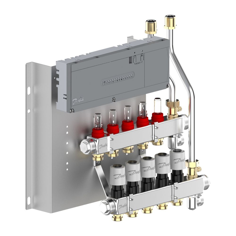 Danfoss Heizkreisverteiler SGCi, mit 5 Heizkreisen und Hauptregler Icon2 230V, für Wo... DANFOSS-145H1945 5715162905739 (Abb. 2)