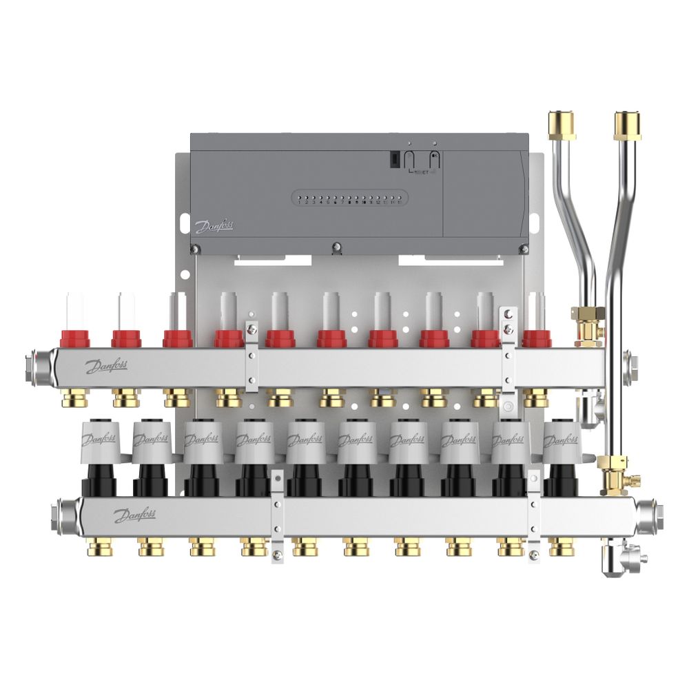Danfoss Heizkreisverteiler SGCi, mit 10 Heizkreisen und Hauptregler Icon2 230V, für W... DANFOSS-145H1950 5715162905784 (Abb. 4)