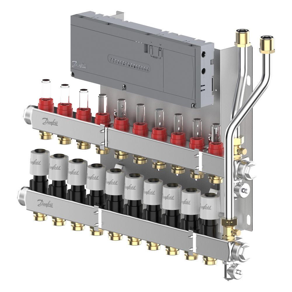 Danfoss Heizkreisverteiler SGCi, mit 10 Heizkreisen und Hauptregler Icon2 230V, für W... DANFOSS-145H1950 5715162905784 (Abb. 5)