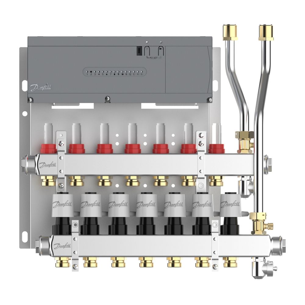 Danfoss Heizkreisverteiler SGCi, mit 7 Heizkreisen und Hauptregler Icon2 230V, für Wo... DANFOSS-145H1947 5715162905753 (Abb. 2)