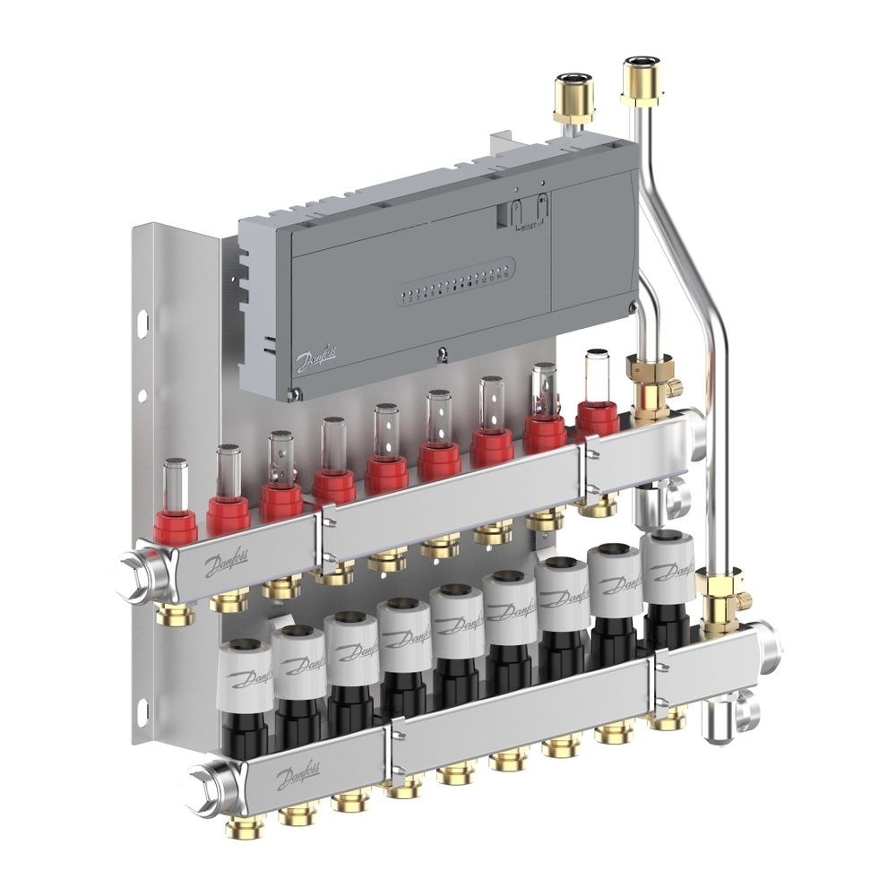 Danfoss Heizkreisverteiler SGCi, mit 9 Heizkreisen und Hauptregler Icon2 230V, für Wo... DANFOSS-145H1949 5715162905777 (Abb. 2)