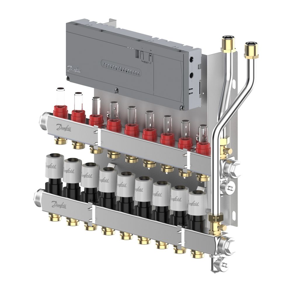 Danfoss Heizkreisverteiler SGCi, mit 9 Heizkreisen und Hauptregler Icon2 230V, für Wo... DANFOSS-145H1949 5715162905777 (Abb. 3)