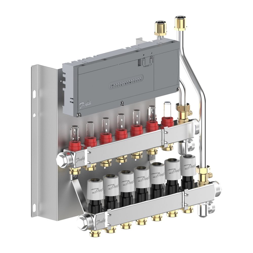 Danfoss Heizkreisverteiler SGCi, mit 7 Heizkreisen und Hauptregler Icon2 230V, für Wo... DANFOSS-145H1947 5715162905753 (Abb. 3)