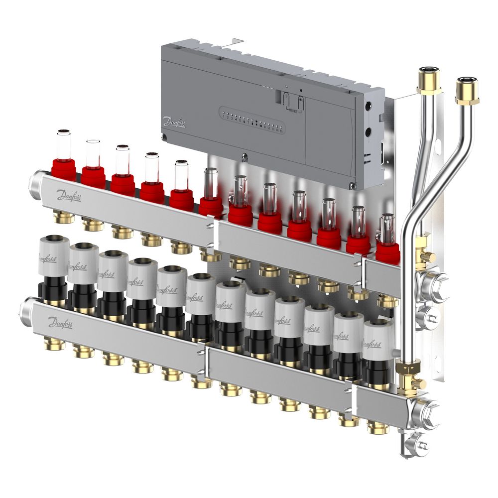 Danfoss Heizkreisverteiler SGCi, mit 12 Heizkreisen und Hauptregler Icon2 230V, für W... DANFOSS-145H1952 5715162905807 (Abb. 4)