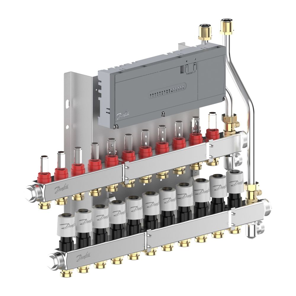Danfoss Heizkreisverteiler SGCi, mit 11 Heizkreisen und Hauptregler Icon2 230V, für W... DANFOSS-145H1951 5715162905791 (Abb. 2)