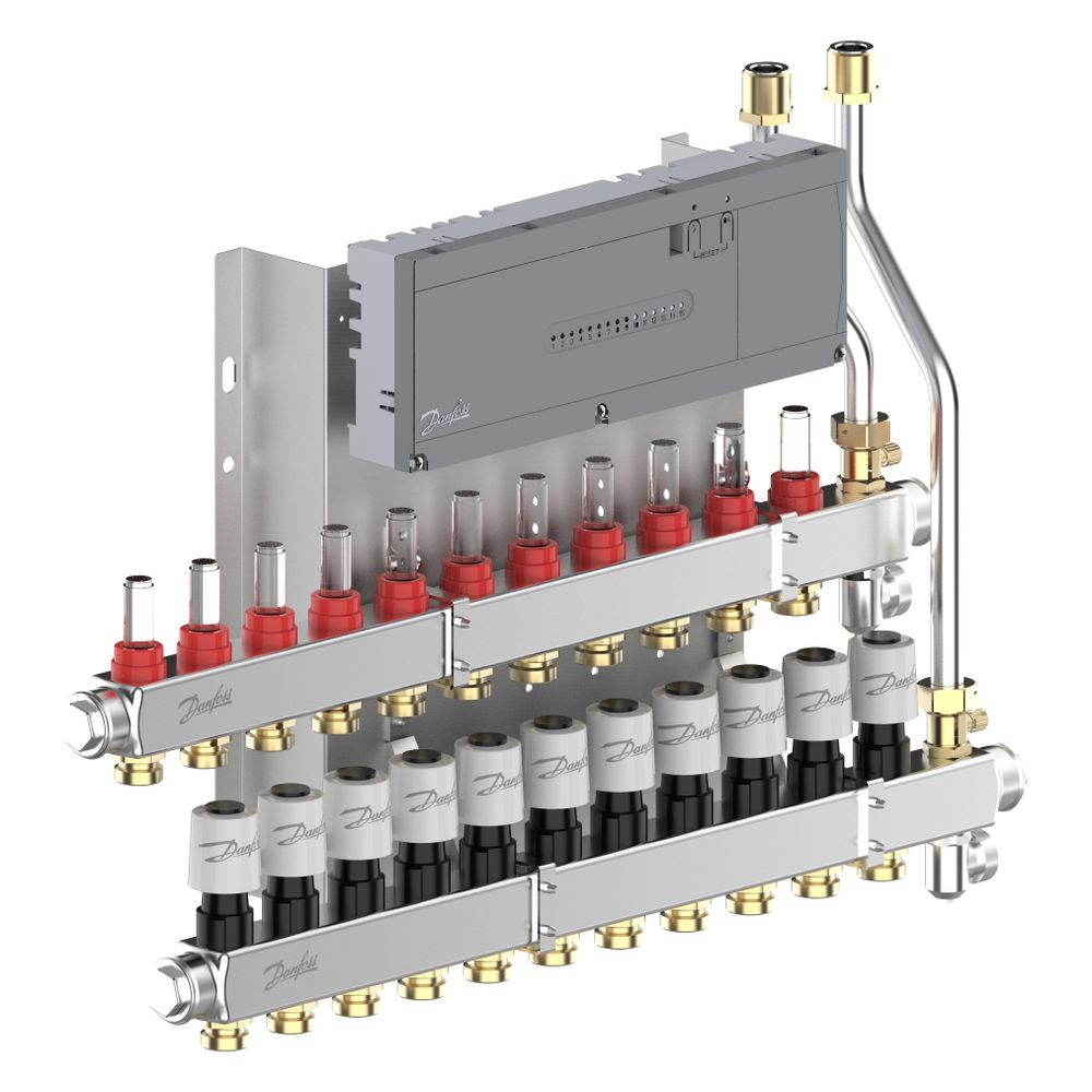 Danfoss Heizkreisverteiler SGCi, mit 11 Heizkreisen und Hauptregler Icon2 230V, für W... DANFOSS-145H1951 5715162905791 (Abb. 5)