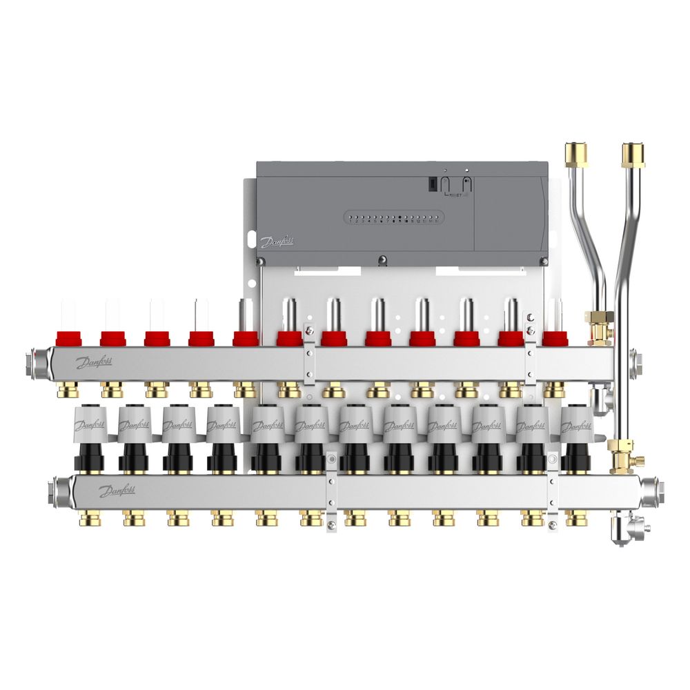 Danfoss Heizkreisverteiler SGCi, mit 12 Heizkreisen und Hauptregler Icon2 230V, für W... DANFOSS-145H1952 5715162905807 (Abb. 6)