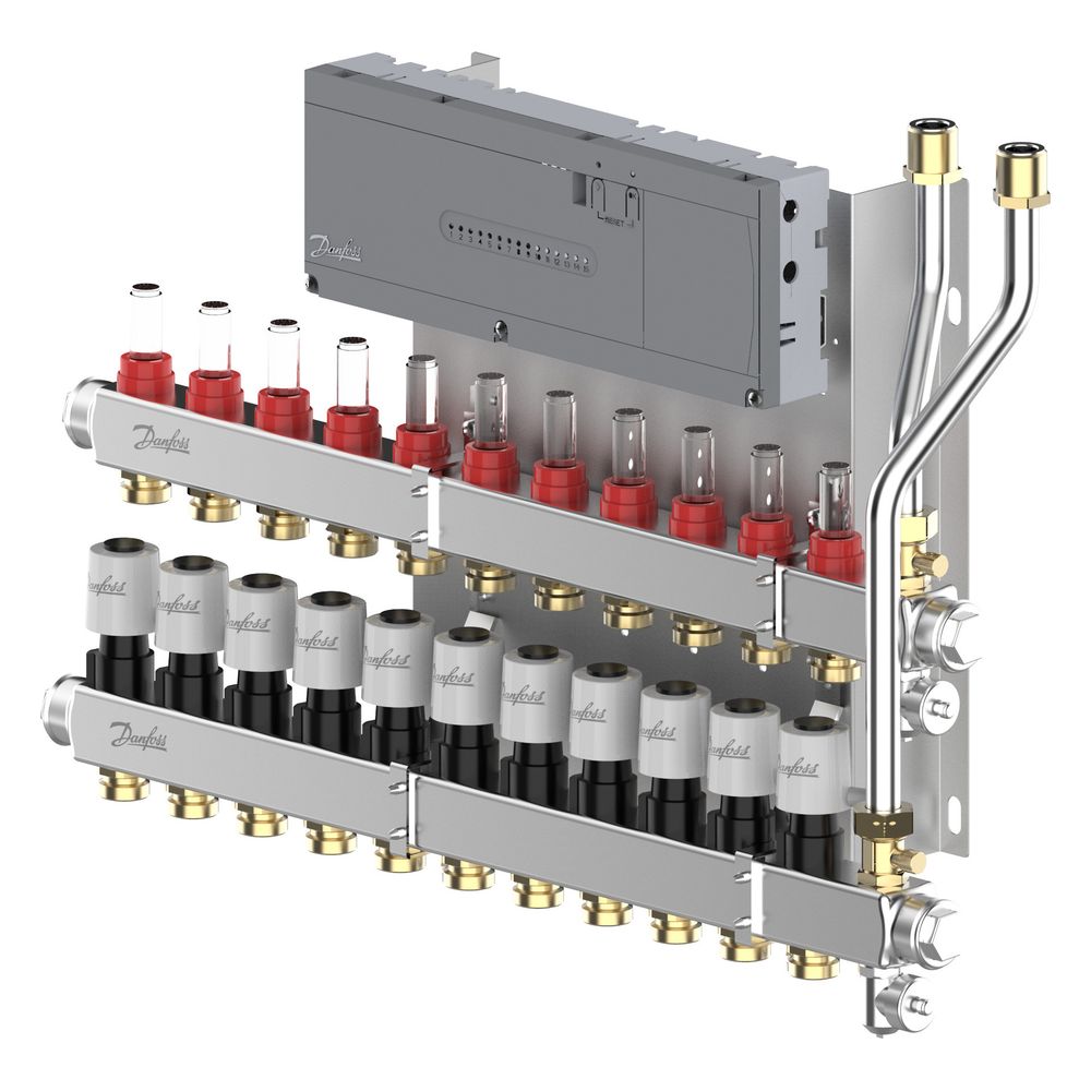 Danfoss Heizkreisverteiler SGCi, mit 11 Heizkreisen und Hauptregler Icon2 230V, für W... DANFOSS-145H1951 5715162905791 (Abb. 6)
