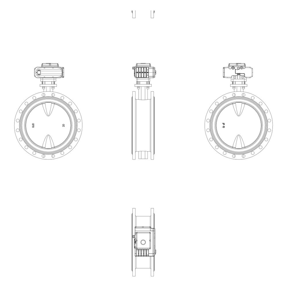 Danfoss motorische Absperrklappe VFH2-FAO, Flansch, DN 500, PN 16, Kvs 23.915m3/h, Gu... DANFOSS-003Z6398 5715162464649 (Abb. 2)