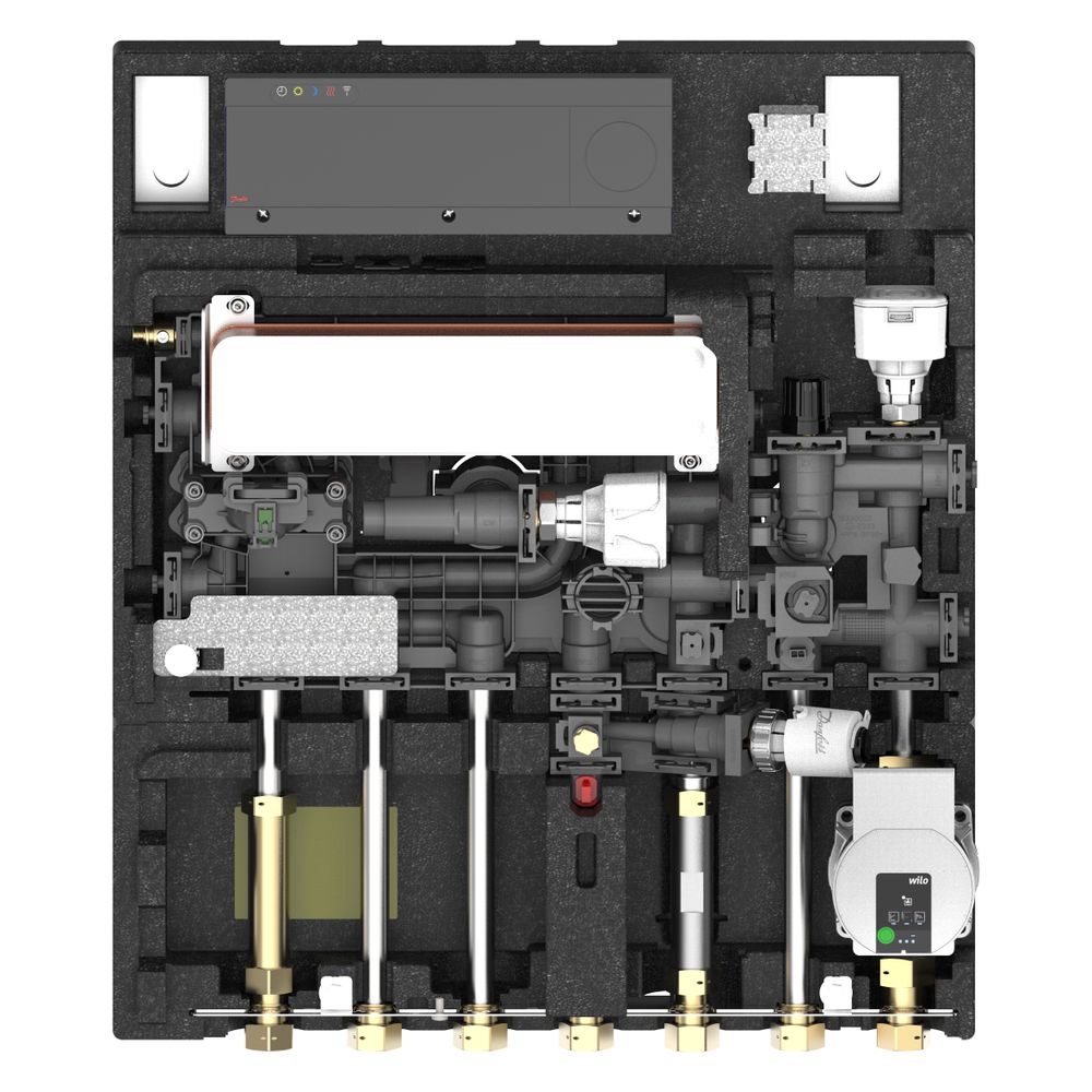 Danfoss Wohnungsstation EvoFlat 4.0 M Typ 1, 13,2l/min, 65 Grad C, Kupfer, 183B5000... DANFOSS-183B5000 5715162512821 (Abb. 2)
