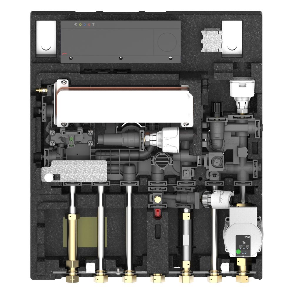 Danfoss Wohnungsstation EvoFlat 4.0 M Typ 1, 13,2l/min, 65 Grad C, Kupfer, 183B5000... DANFOSS-183B5000 5715162512821 (Abb. 6)