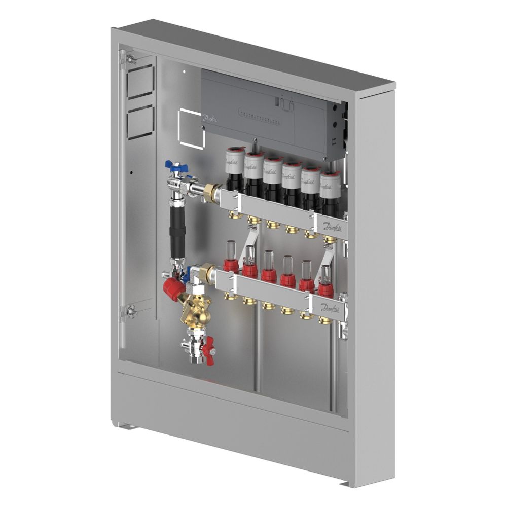 Danfoss Verteilerstation UnoFloor Control 6L, 6 Heizkreise, links, mit AB-PM-Set und ... DANFOSS-088X3646 5715162804261 (Abb. 4)