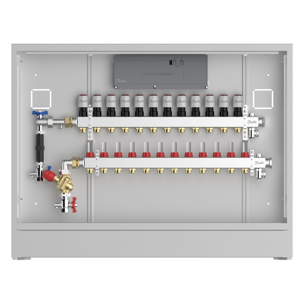 Danfoss Verteilerstation UnoFloor Control 12L, 12 Heizkreise, links, mit AB-PM-Set un... DANFOSS-088X3652 5715162804308 (Abb. 2)