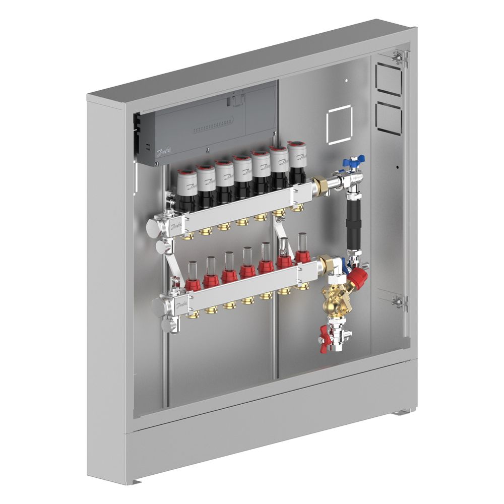 Danfoss Verteilerstation UnoFloor Control 7R, 7 Heizkreise, rechts, mit AB-PM-Set und... DANFOSS-088X3667 5715162804780 (Abb. 2)