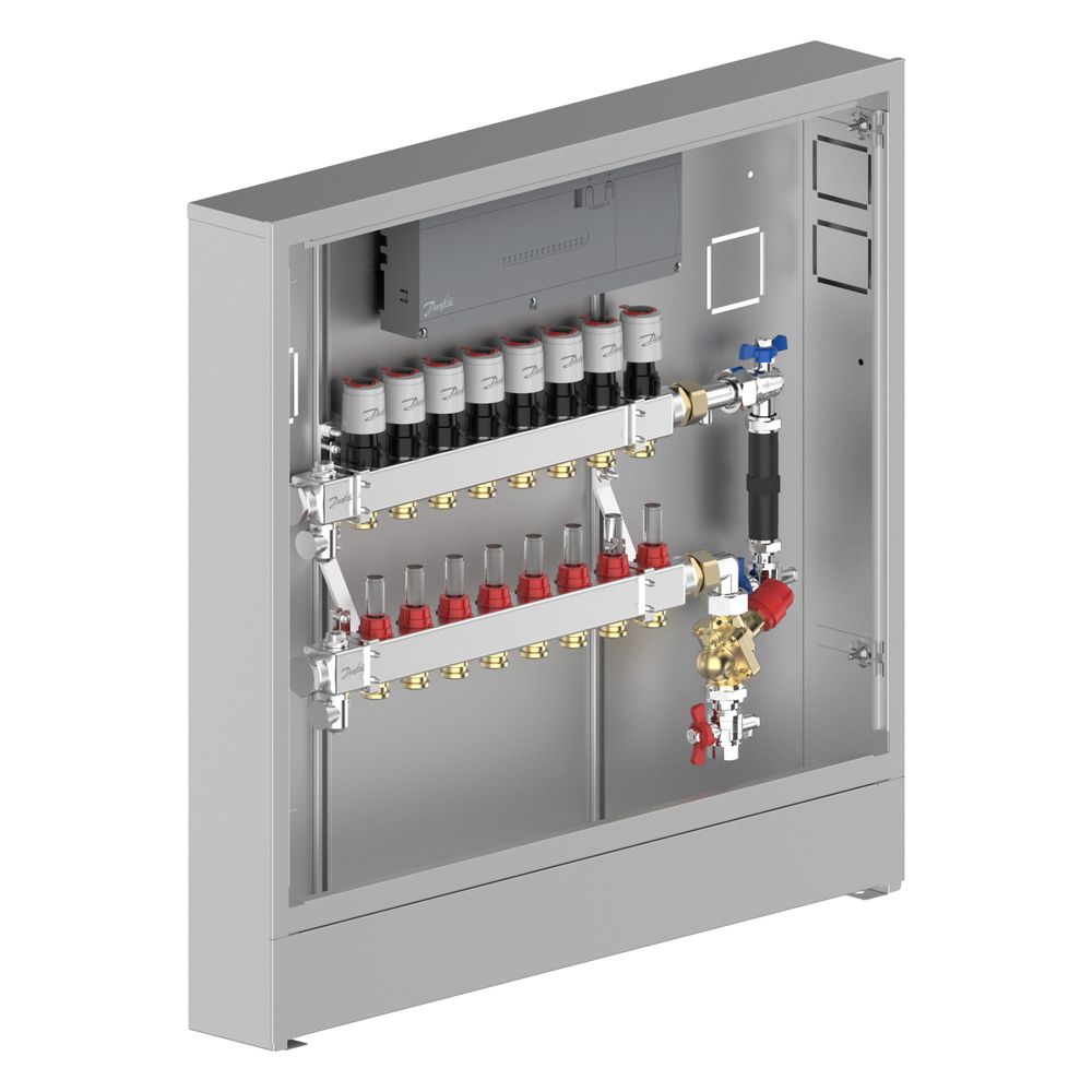 Danfoss Verteilerstation UnoFloor Control 8R, 8 Heizkreise, rechts, mit AB-PM-Set und... DANFOSS-088X3668 5715162804810 (Abb. 2)