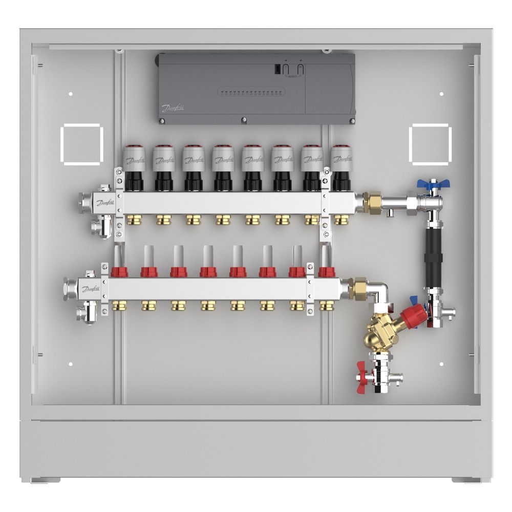 Danfoss Verteilerstation UnoFloor Control 8R, 8 Heizkreise, rechts, mit AB-PM-Set und... DANFOSS-088X3668 5715162804810 (Abb. 3)